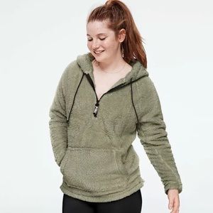 Pink Victoria’s Secret Sherpa Half Zip Sweatshirt